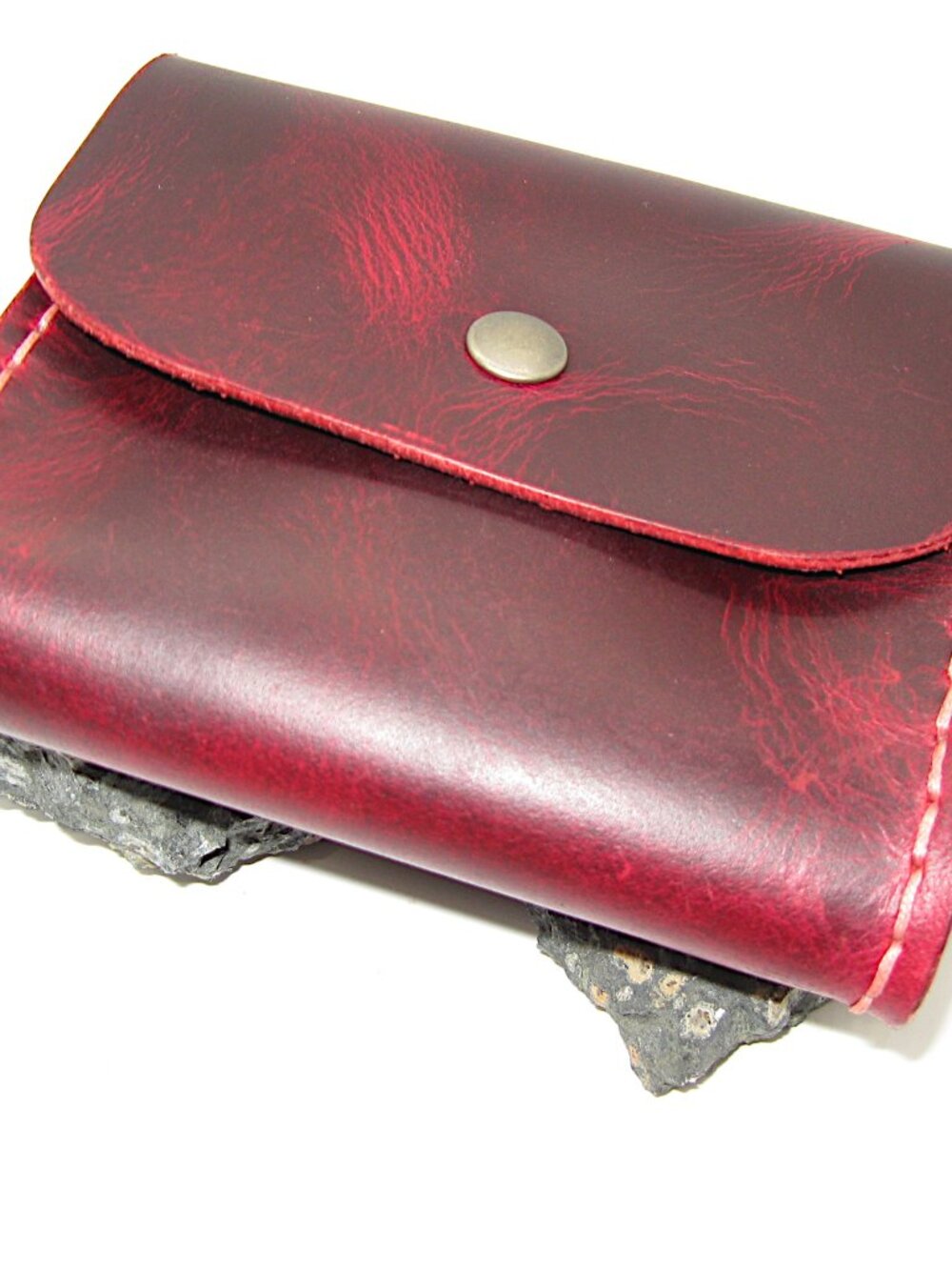 leather belt bag, Slips on belt bag, Viking Leather pouch, bushcraft pouch